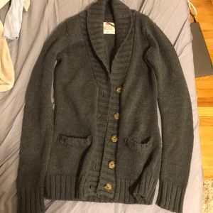 Fox grey button up sweater